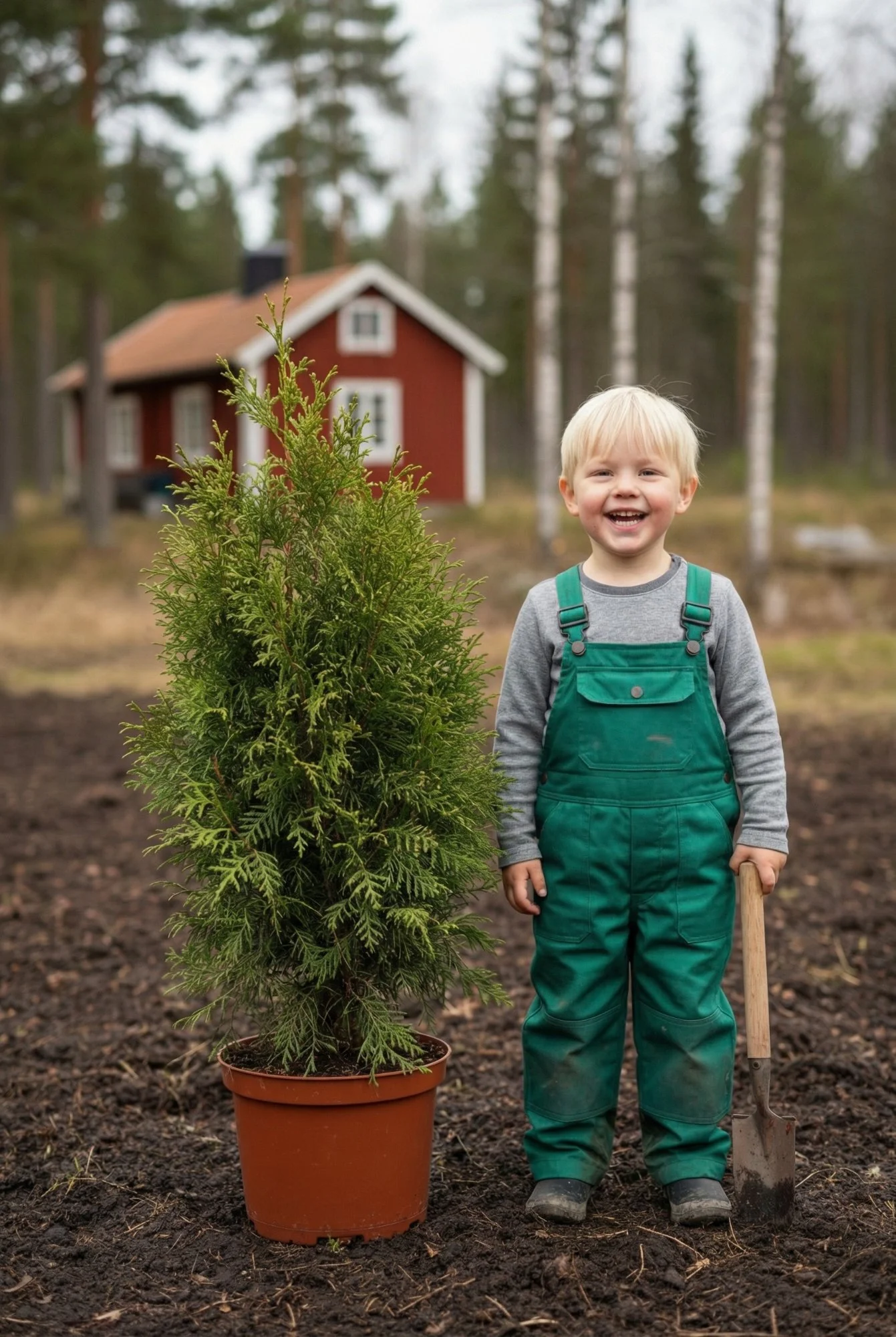 Tuja Brabant hekk Genius Pakke i potte 40-80cm - Gir umiddelbar innsyn