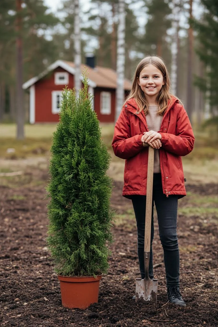 Tuja Smaragd hekk Genius Pakke i potte 80-120cm - Gir umiddelbar innsyn