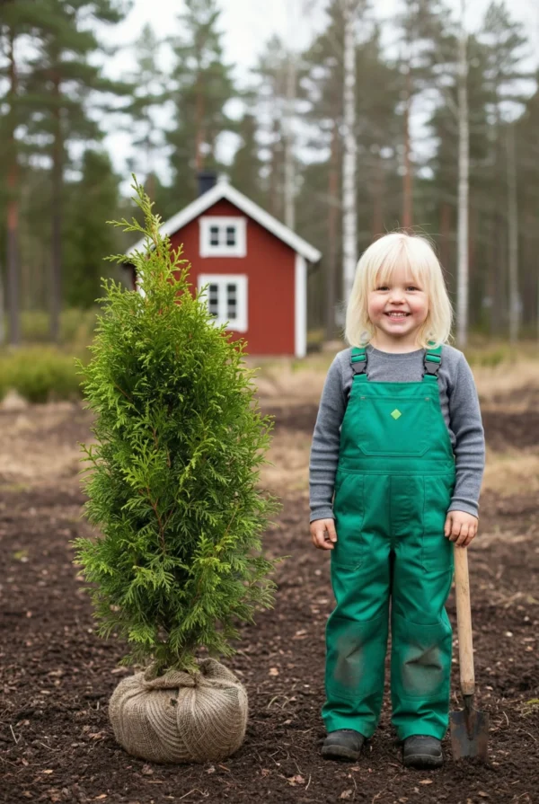 Kjempetuja hekk Genius Pakke med rotball 60-100cm - Gir umiddelbar innsyn